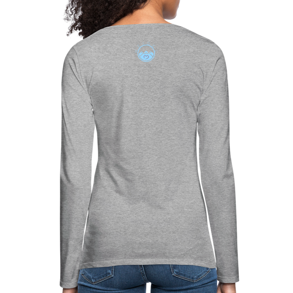 DAMEN LANGARM-SHIRT - ALLA GUT DARK - Grau meliert