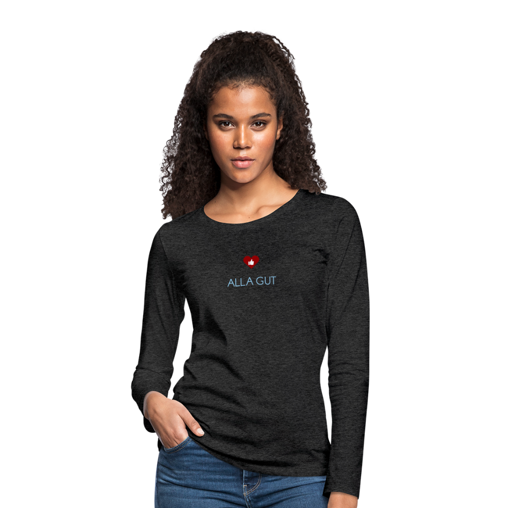 DAMEN LANGARM-SHIRT - ALLA GUT DARK - Anthrazit