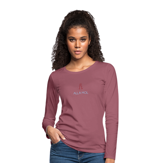 DAMEN LANGARM-SHIRT - ALLA MOL DARK - Malve