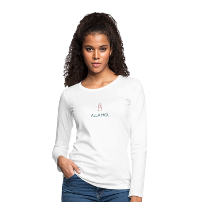 DAMEN LANGARM-SHIRT - ALLA MOL TRANSPARENT - weiß