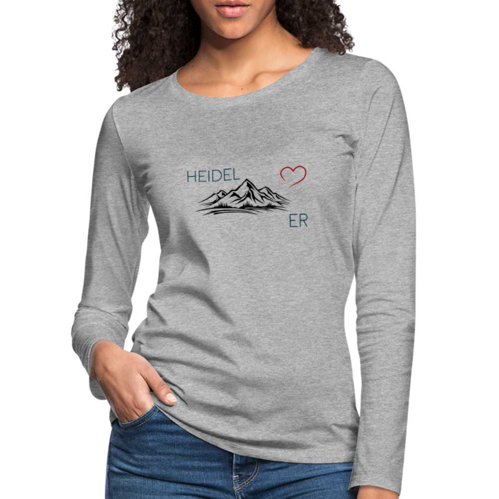 DAMEN LANGARM-SHIRT - HEIDEL(BERG)ER TRANSPARENT - Grau meliert