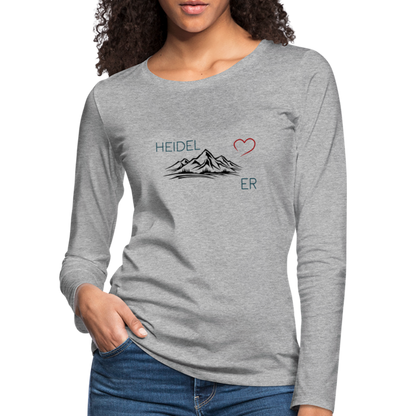 DAMEN LANGARM-SHIRT - HEIDEL(BERG)ER TRANSPARENT - Grau meliert
