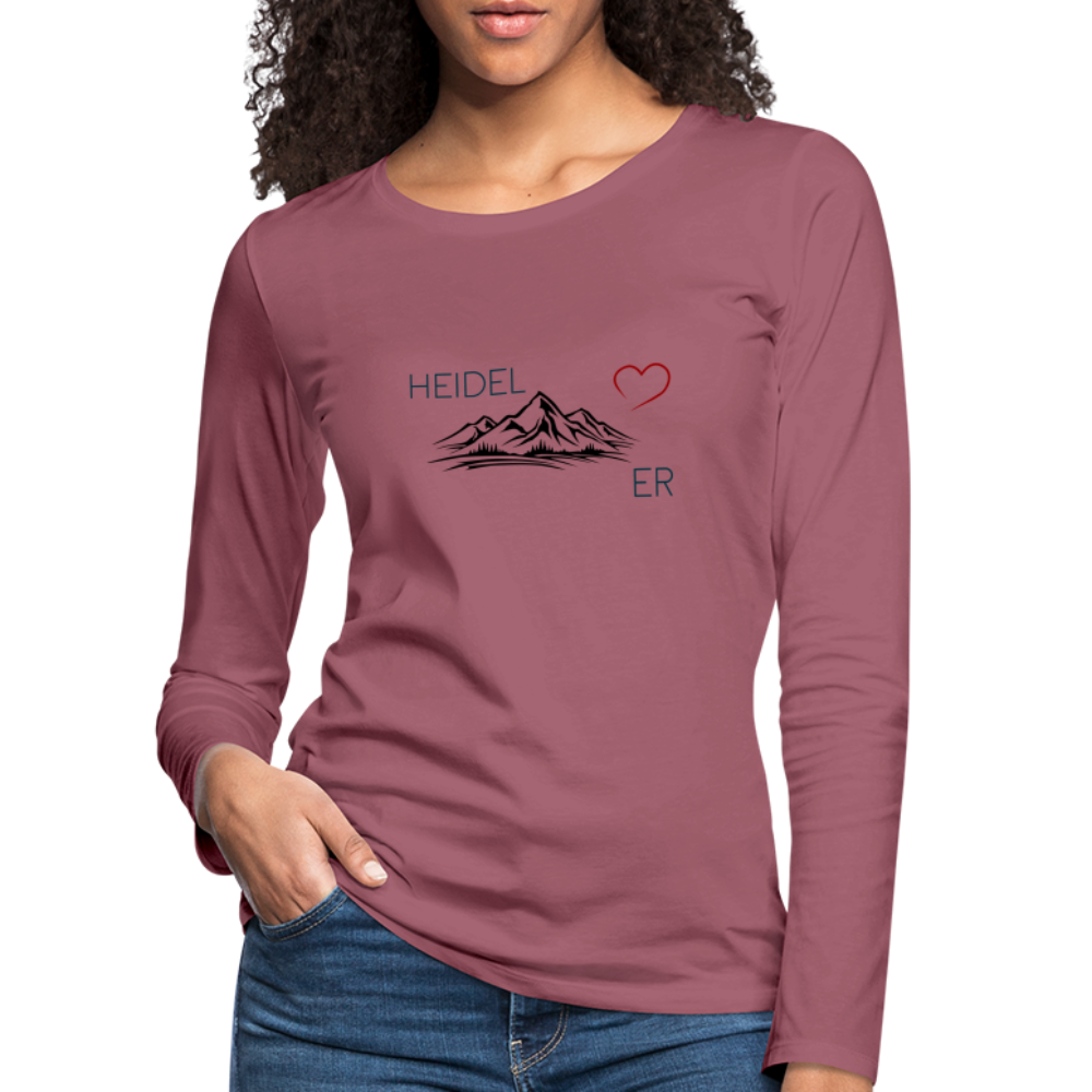 DAMEN LANGARM-SHIRT - HEIDEL(BERG)ER TRANSPARENT - Malve