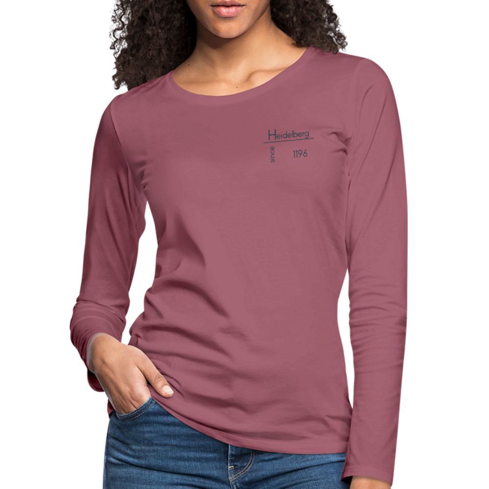 DAMEN LANGARM-SHIRT - HEIDELBERG SINCE TRANSPARENT - Malve