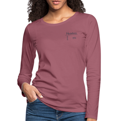 DAMEN LANGARM-SHIRT - HEIDELBERG SINCE TRANSPARENT - Malve