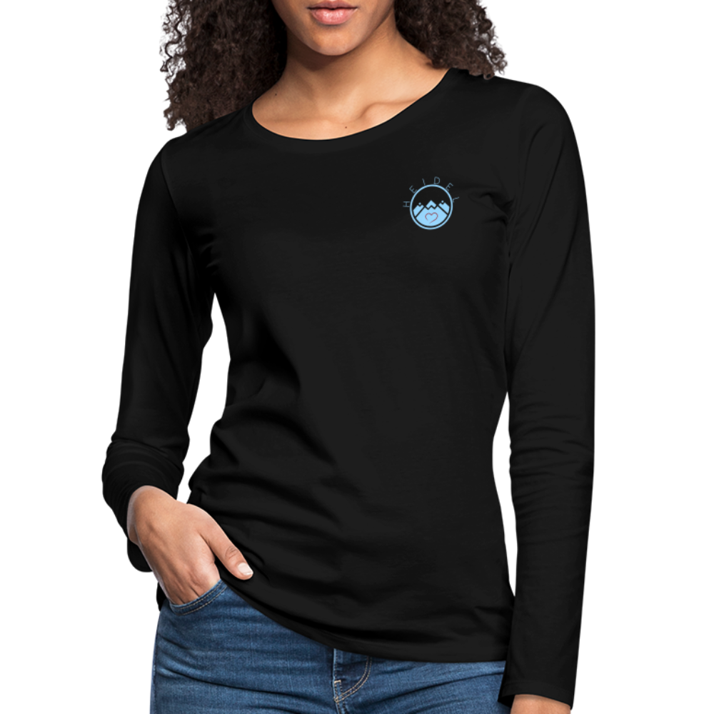 DAMEN LANGARM-SHIRT - HEIDELBERGER SCHLOSS (DESIGN HINTEN) DARK - Schwarz