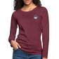 DAMEN LANGARM-SHIRT - HEIDELBERGER SCHLOSS (DESIGN HINTEN) DARK - Bordeauxrot meliert