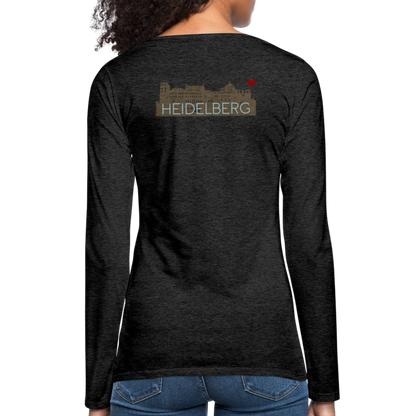 DAMEN LANGARM-SHIRT - HEIDELBERGER SCHLOSS (DESIGN HINTEN) DARK - Anthrazit