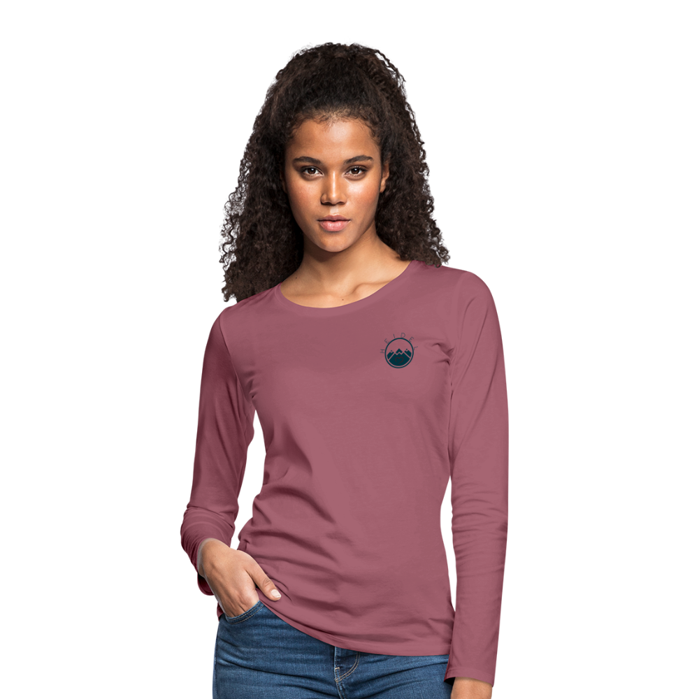 DAMEN LANGARM-SHIRT - HEIDELBERGER SCHLOSS (DESIGN HINTEN) TRANSPARENT - Malve