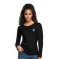 DAMEN LANGARM-SHIRT - HEIDELBERGER SCHLOSS DAHÄM (DESIGN HINTEN) DARK - Schwarz