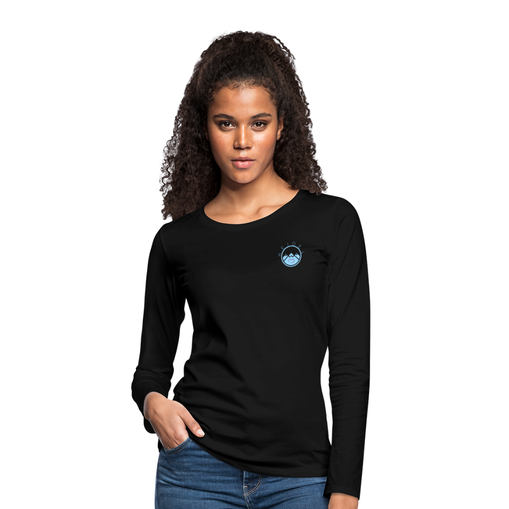 DAMEN LANGARM-SHIRT - HEIDELBERGER SCHLOSS DAHÄM (DESIGN HINTEN) DARK - Schwarz