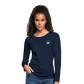DAMEN LANGARM-SHIRT - HEIDELBERGER SCHLOSS DAHÄM (DESIGN HINTEN) DARK - Navy