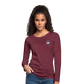 DAMEN LANGARM-SHIRT - HEIDELBERGER SCHLOSS DAHÄM (DESIGN HINTEN) DARK - Bordeauxrot meliert
