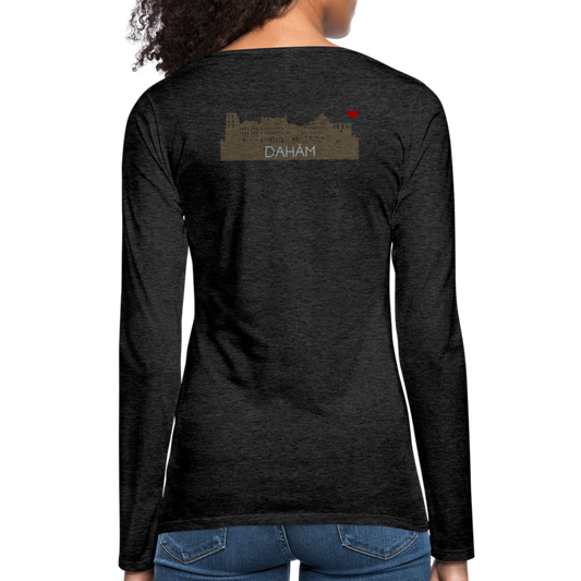 DAMEN LANGARM-SHIRT - HEIDELBERGER SCHLOSS DAHÄM (DESIGN HINTEN) DARK - Anthrazit