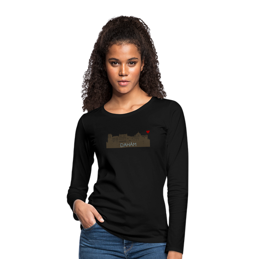 DAMEN LANGARM-SHIRT - HEIDELBERGER SCHLOSS DAHÄM DARK - Schwarz