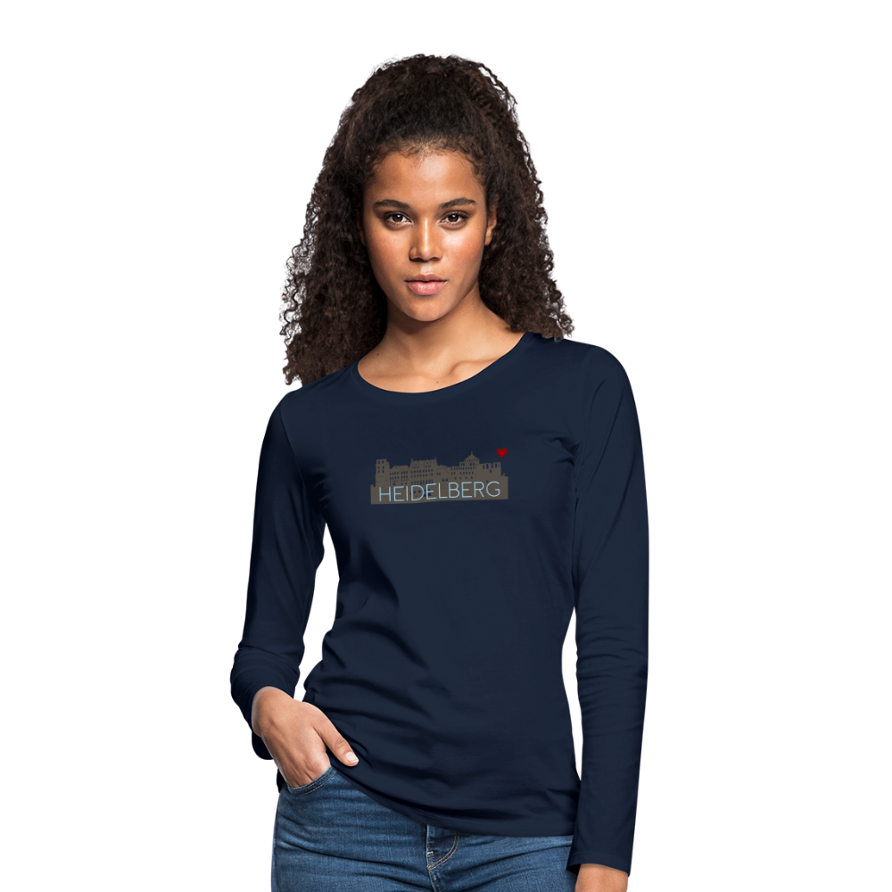 DAMEN LANGARM-SHIRT - HEIDELBERGER SCHLOSS DARK - Navy