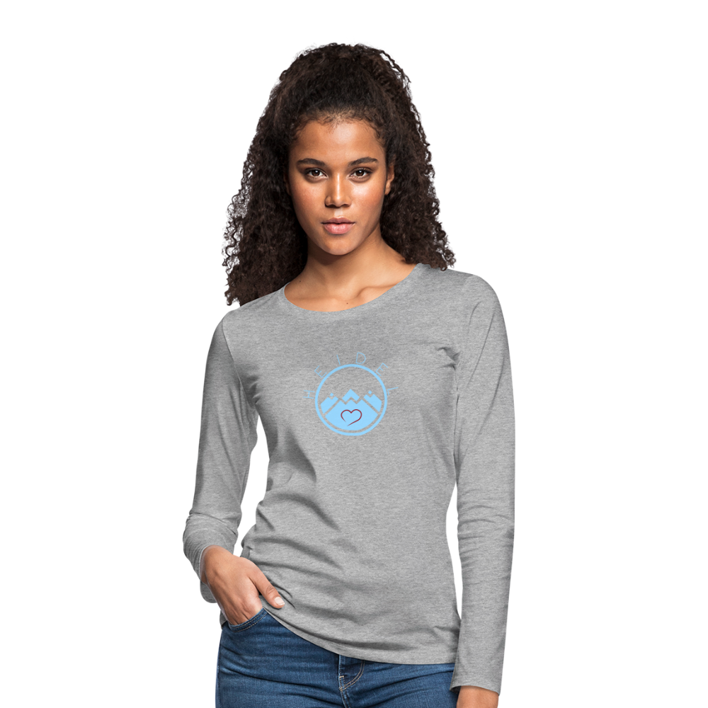 DAMEN LANGARM-SHIRT - HEIDELSTORE DARK - Grau meliert