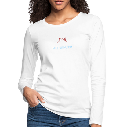 DAMEN LANGARM-SHIRT - NUFF UN NUNNA DARK - weiß