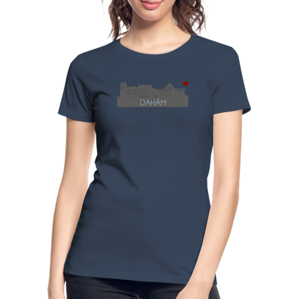 DAMEN ORGANIC SHIRT - HEIDELBERGER SCHLOSS DAHÄM DARK - Navy