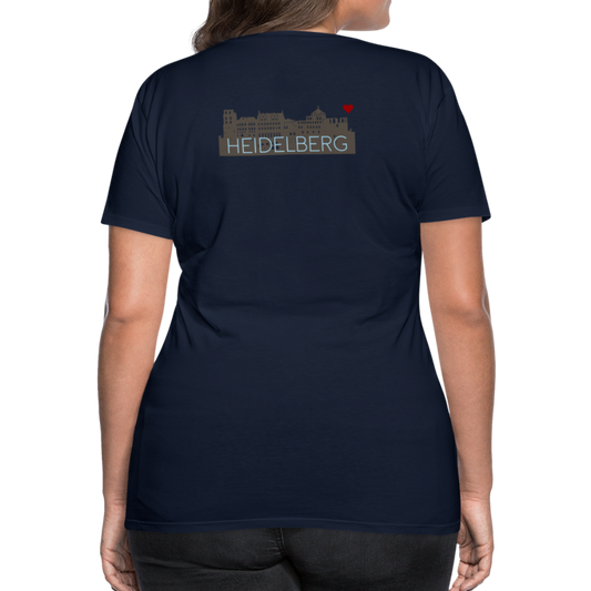 DAMEN SHIRT - HEIDELBERGER SCHLOSS (DESIGN HINTEN) DARK - Navy
