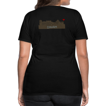 DAMEN SHIRT - HEIDELBERGER SCHLOSS DAHÄM (DESIGN HINTEN) DARK - Schwarz