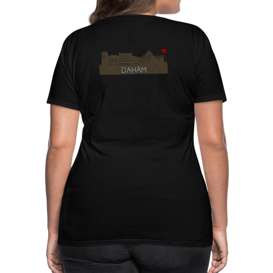 DAMEN SHIRT - HEIDELBERGER SCHLOSS DAHÄM (DESIGN HINTEN) DARK - Schwarz