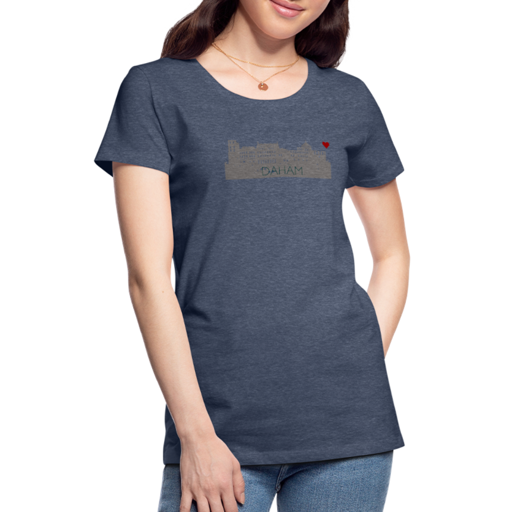 DAMEN SHIRT - HEIDELBERGER SCHLOSS DAHÄM TRANSPARENT - Blau meliert