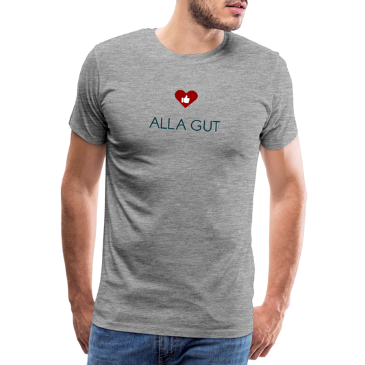 HERREN  SHIRT - ALLA GUT TRANSPARENT - Grau meliert