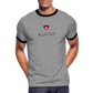 HERREN KONTRAST SHIRT- ALLA GUT TRANSPARENT - Grau meliert/Schwarz