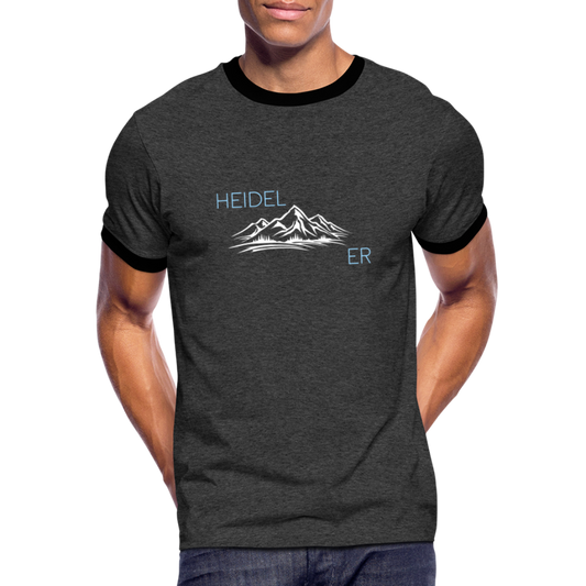 HERREN KONTRAST SHIRT- HEIDEL(BERG)ER DARK - Anthrazit/Schwarz