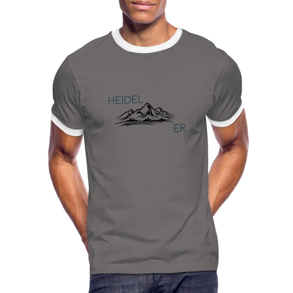 HERREN KONTRAST SHIRT- HEIDEL(BERG)ER TRANSPARENT - Dunkelgrau/Weiß