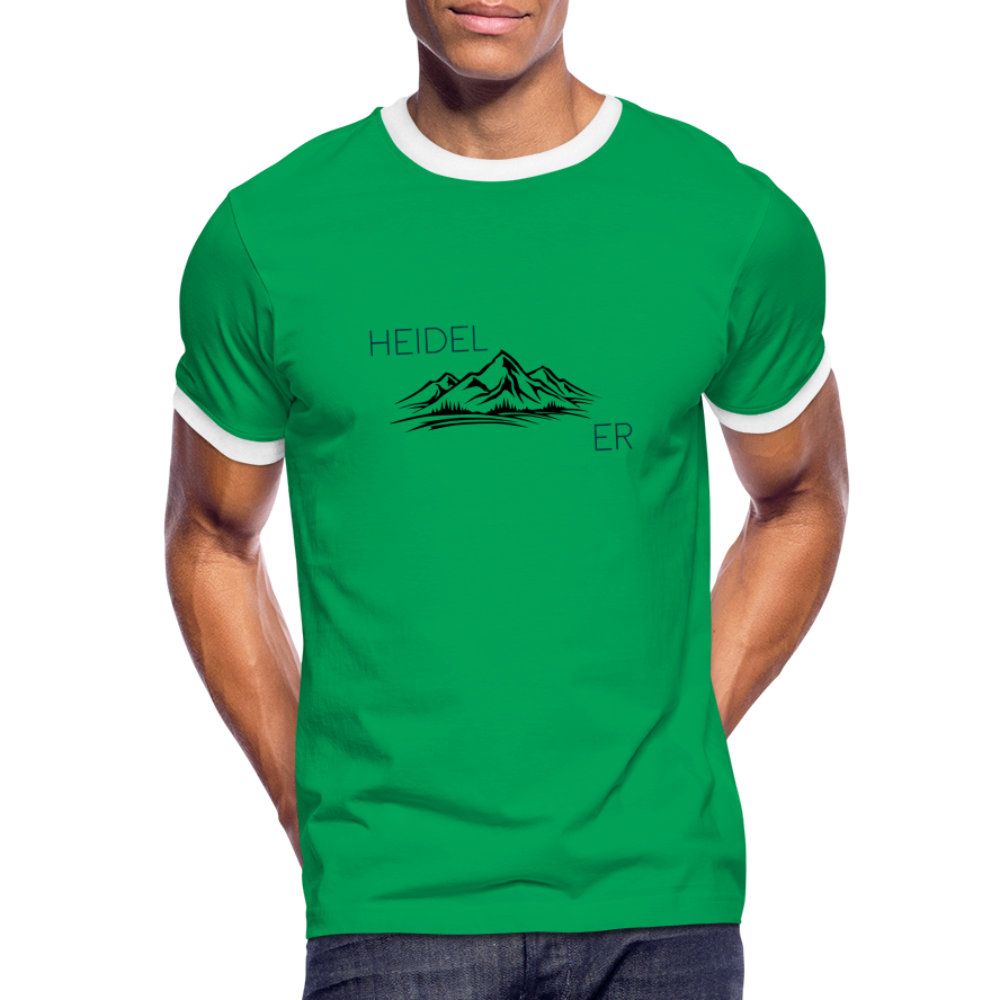 HERREN KONTRAST SHIRT- HEIDEL(BERG)ER TRANSPARENT - Kelly Green/Weiß