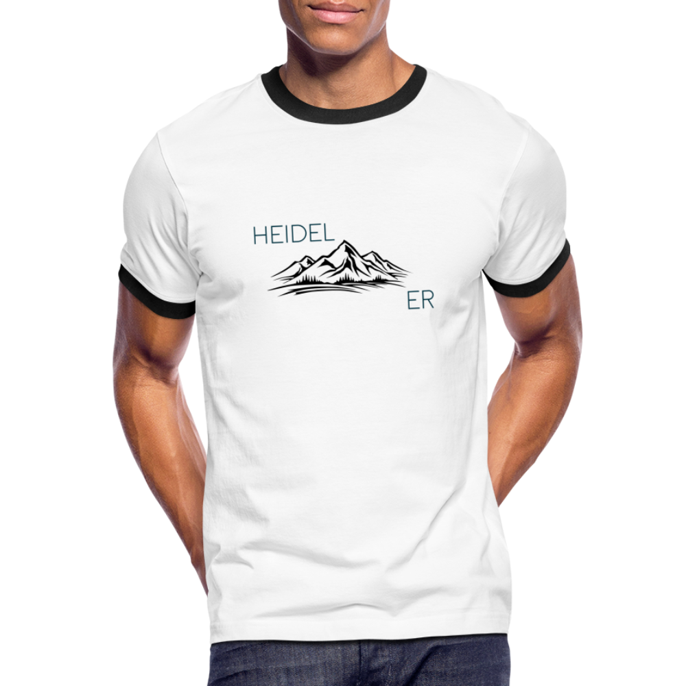 HERREN KONTRAST SHIRT- HEIDEL(BERG)ER TRANSPARENT - Weiß/Schwarz