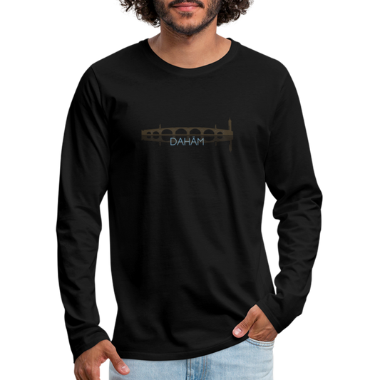 HERREN LANGARM-SHIRT - ALTE BRÜCKE DAHÄM DARK - Schwarz