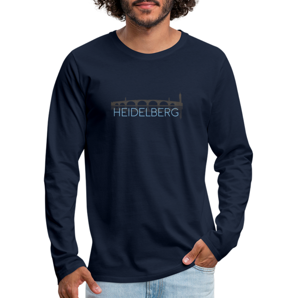 HERREN LANGARM-SHIRT - ALTE BRÜCKE HEIDELBERG DARK - Navy