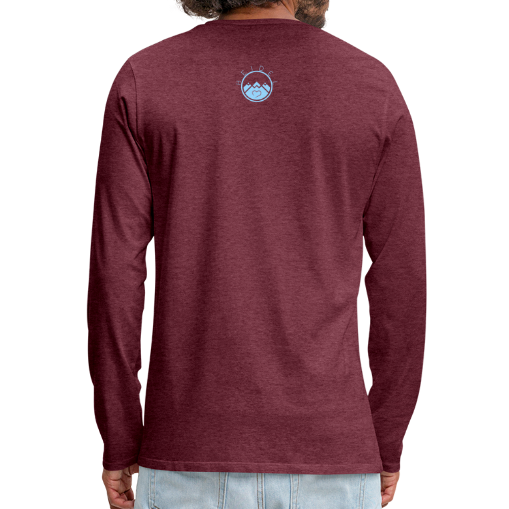 HERREN LANGARM-SHIRT - ALTE BRÜCKE HEIDELBERG DARK - Bordeauxrot meliert