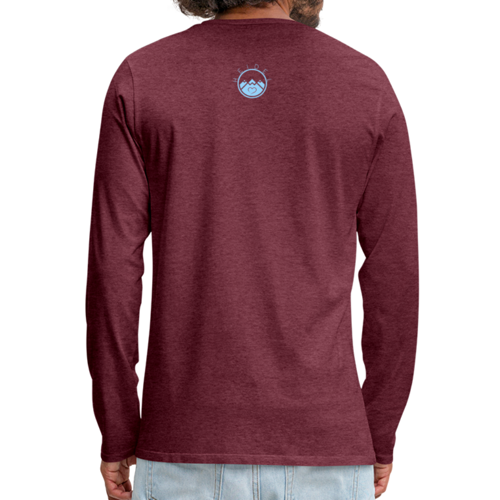 HERREN LANGARM-SHIRT - HEIDEL(BERG)ER DARK - Bordeauxrot meliert