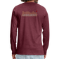 HERREN LANGARM-SHIRT - HEIDELBERGER SCHLOSS (DESIGN HINTEN) DARK - Bordeauxrot meliert