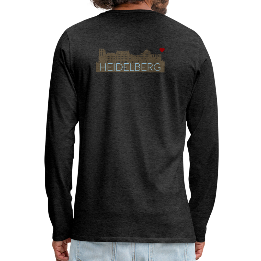 HERREN LANGARM-SHIRT - HEIDELBERGER SCHLOSS (DESIGN HINTEN) DARK - Anthrazit