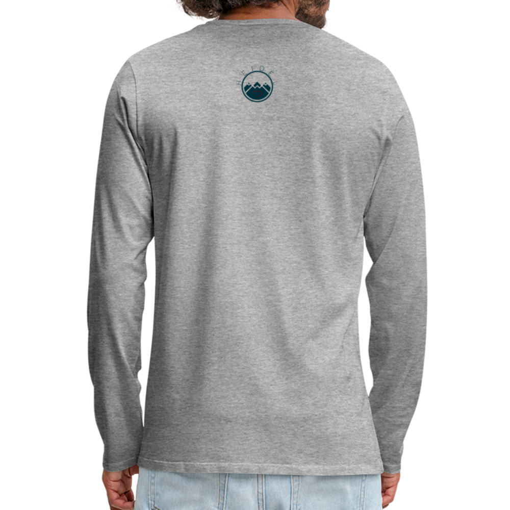 HERREN LANGARM-SHIRT - HEIDELBERGER SCHLOSS TRANSPARENT - Grau meliert