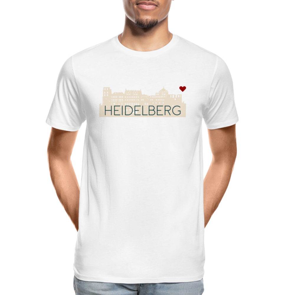 HERREN ORGANIC - HEIDELBERGER SCHLOSS T-SHIRT TRANSPARENT - Weiß