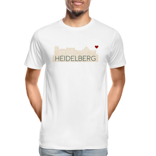 HERREN ORGANIC - HEIDELBERGER SCHLOSS T-SHIRT TRANSPARENT - Weiß