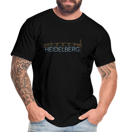 HERREN ORGANIC SHIRT - ALTE BRÜCKE HEIDELBERG DARK - Schwarz