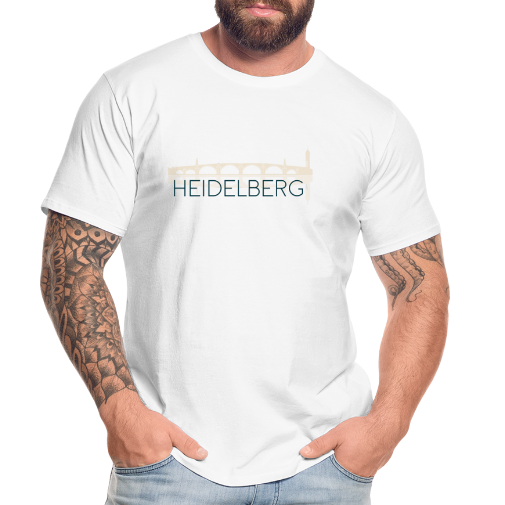 HERREN ORGANIC SHIRT - ALTE BRÜCKE HEIDELBERG TRANSPARENT - Weiß