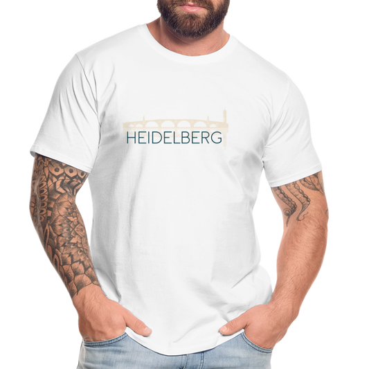 HERREN ORGANIC SHIRT - ALTE BRÜCKE HEIDELBERG TRANSPARENT - Weiß