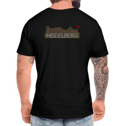 HERREN ORGANIC SHIRT - HEIDELBERGER SCHLOSS (DESIGN HINTEN) DARK - Schwarz