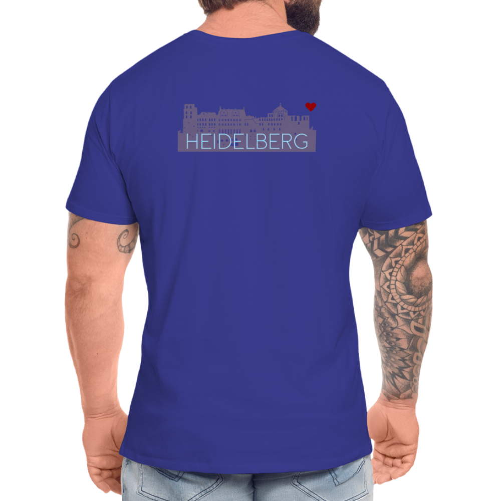 HERREN ORGANIC SHIRT - HEIDELBERGER SCHLOSS (DESIGN HINTEN) DARK - Königsblau