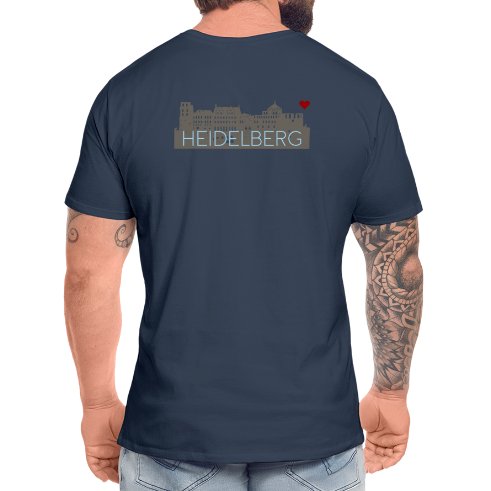 HERREN ORGANIC SHIRT - HEIDELBERGER SCHLOSS (DESIGN HINTEN) DARK - Navy