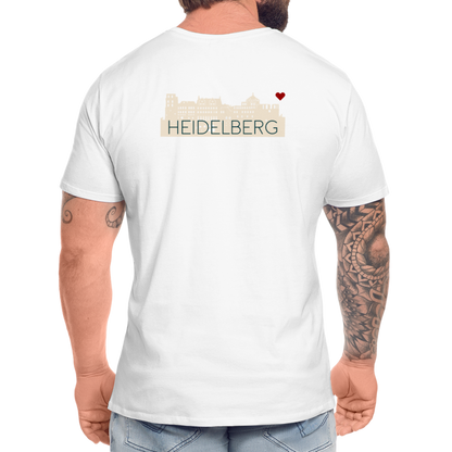 HERREN ORGANIC SHIRT - HEIDELBERGER SCHLOSS (DESIGN HINTEN) TRANSPARENT - Weiß