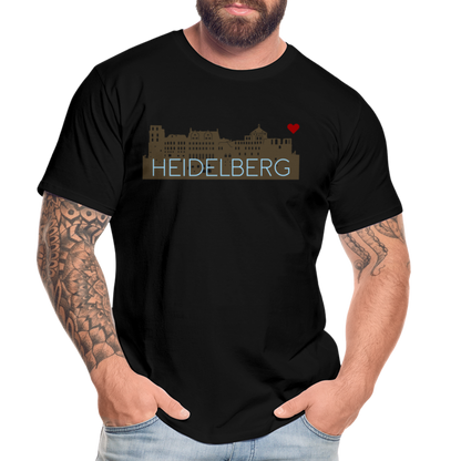 HERREN ORGANIC SHIRT - HEIDELBERGER SCHLOSS DARK - Schwarz